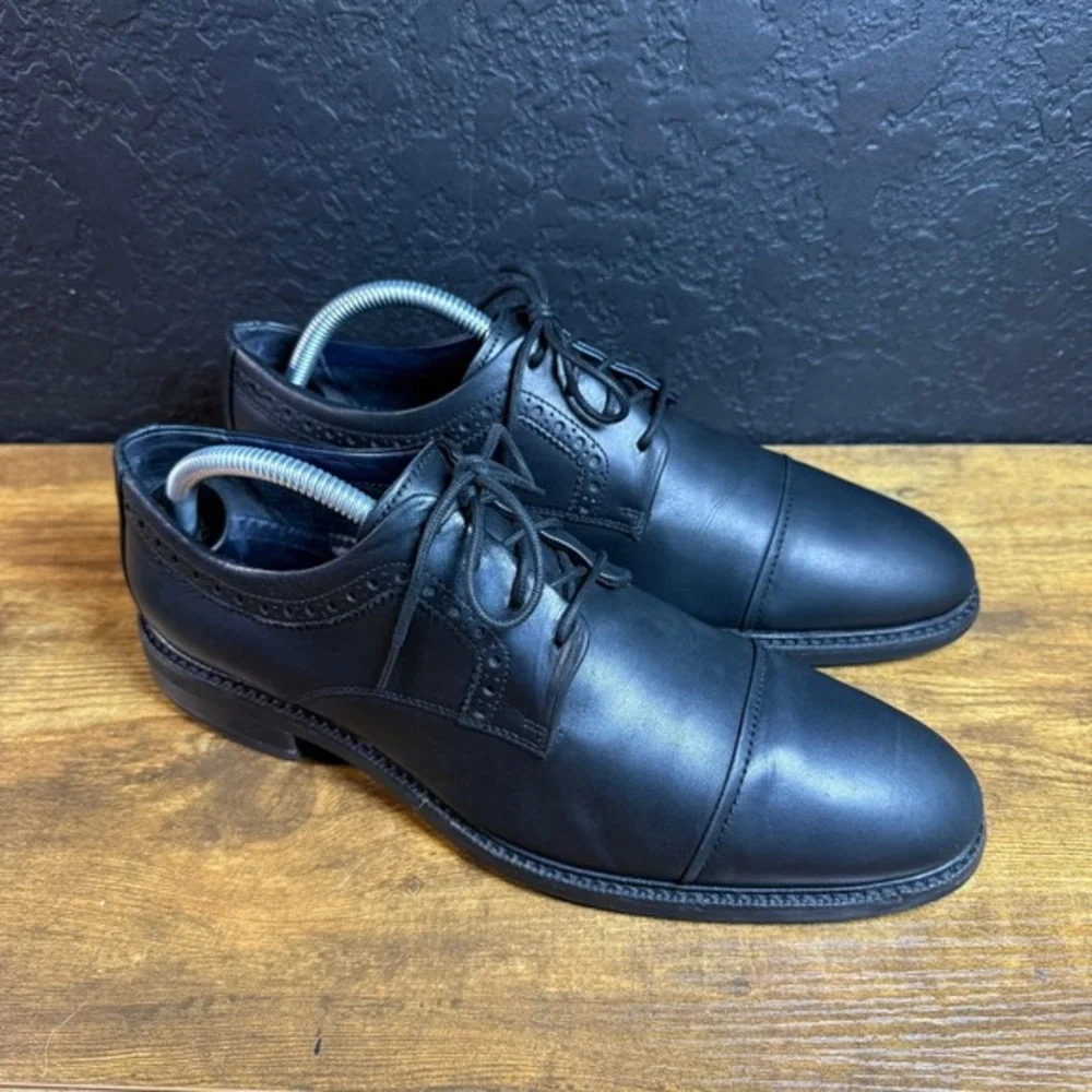 Cole Haan Williams Grand OS C28881 Black Leather Cap Toe Oxford Mens 8 M